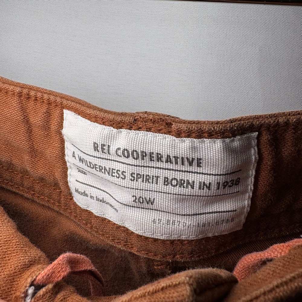 REI Co-op Women Rust Brown Canvas‎ Jogger Pants High Rise Utility Hiking Stretch - Picture 7 of 12